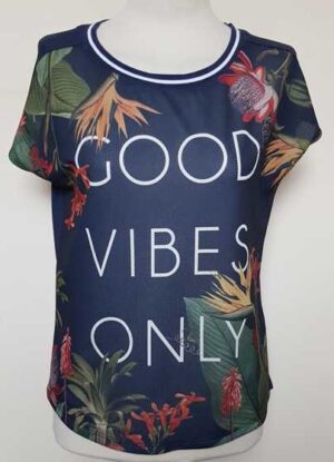 Catwalk Junkie donkerblauw shirt met print mt. XS