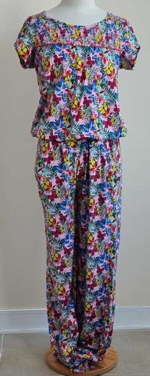 Someone roze jumpsuit met vlinderprint mt. 176