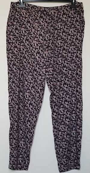 DiDi soepelvallende broek in roze met grijs en zwart mt. 40