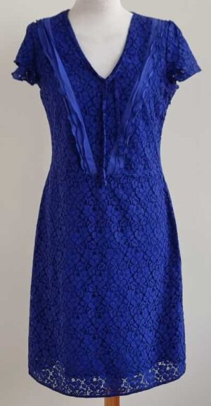 Just in Case blauw kanten jurkje mt. 40