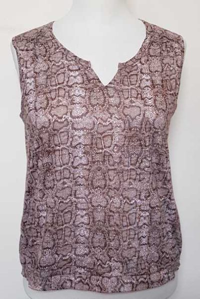 Norah beige/grijze top met slangen print mt. 42