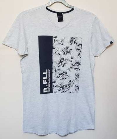 Refill grijs t-shirt met print mt. S