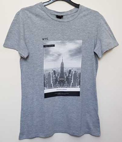 H & M grijs t-shirt met NYC print mt. XS