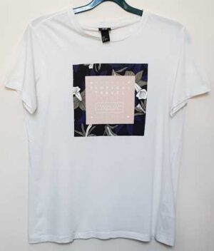 H & M roomwit t-shirt met print mt. S