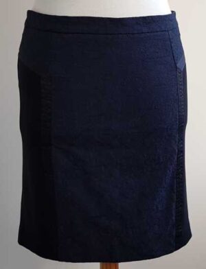 Expresso blauw/zwart rokje met kant mt. 40