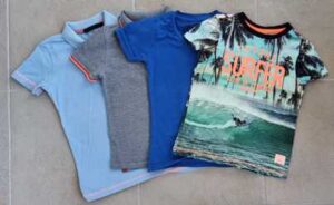4 polo's/t-shirts verschillende merken mt. 98