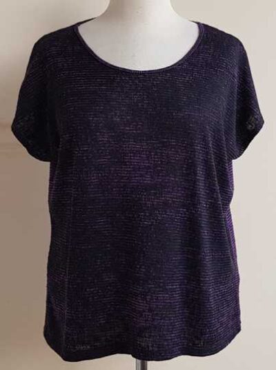 Soyaconceot paars/zwarte top mt. XL