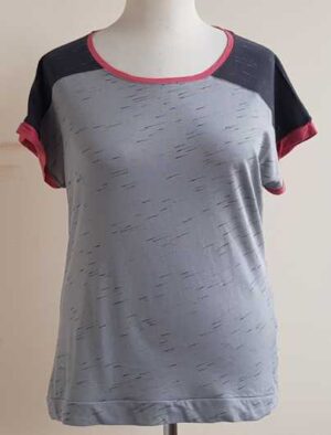 Esprit sport shirt in grijs tinten met roze mt. XL