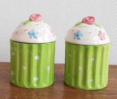 2 Groen voorraadpotten