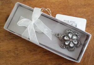 Clayre & Eef zilverkleurige hanger met strass NIEUW