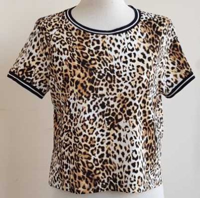 FB Sister kort t-shirt met dieren print mt. M