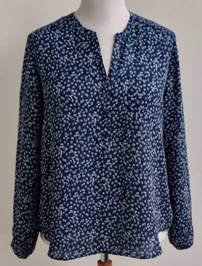 We Fashion blauwe blouse met printjes mt. XXL