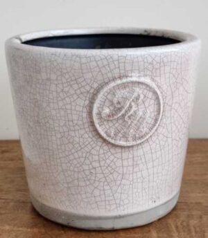 Riviera Maison zachtroze bloempot met grijs