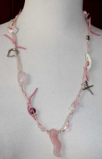 Pink Beach ketting met zomerse hangers