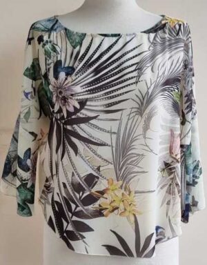 Steps zachtgele blouse/shirt met print mt. XS