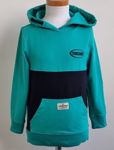 Vingino groen/zwarte sweater mt. 116(6)