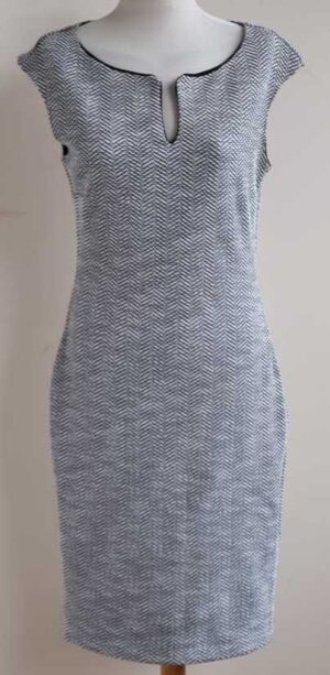 Steps witte jurk met blauw en grijs mt. L