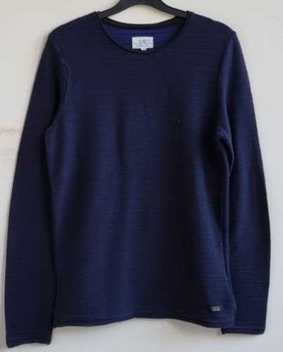 QS zwart/donkerblauwe sweater mt. S