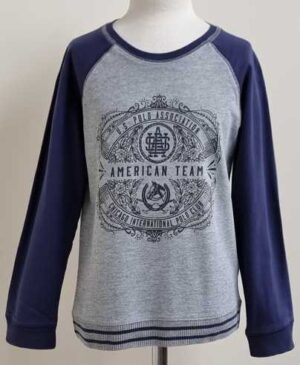122.U.S.POLO ASSN. grijs/blauw shirt mt. 122/128 (7/8)