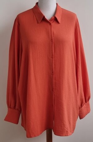 Only Carmakoma oranje blouse mt. 54 NIEUW