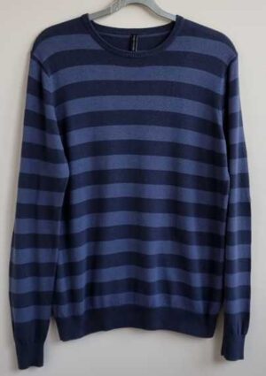 Piazaitaliaman blauw gestreepte trui mt. M