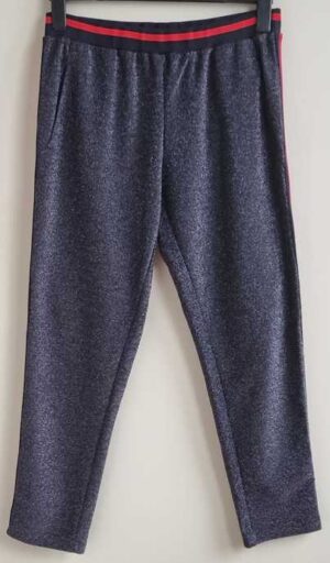 Saint Tropez grijs/zwarte broek met glitter mt. XL