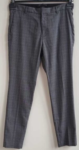 164.H & M grijs geruite broek mt. 164 (30)
