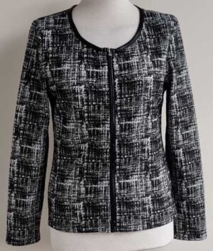 Norah zwart/wit stretchy vestje mt. 38