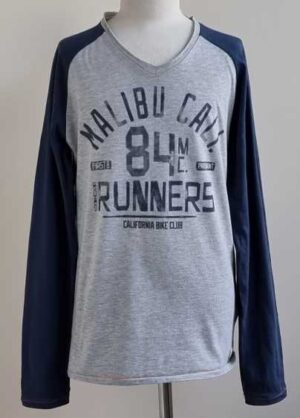 164.Vingino grijs/blauw shirt met print mt. 164 (14)