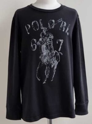 140.Polo by Ralph Lauren zwart shirt met print mt. 140/152 10/12 (M)