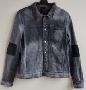 Smog grijs jeans jasje mt. M