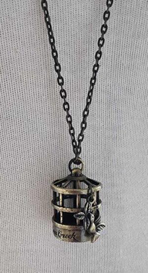 Silver Creek lange ketting met vogelkooi
