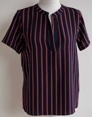 Jacqueline de Yong donkerblauwe gestreepte blouse mt. 36