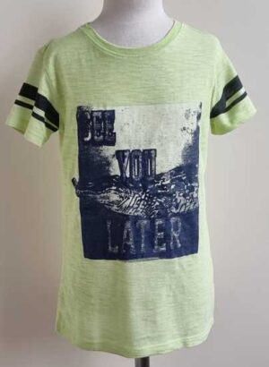 128.Like Flo neon groen t-shirt met print mt. 128