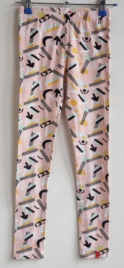 140.Girls roze legging met print mt. 140 NIEUW