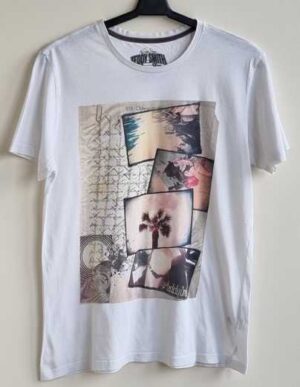 Teddy Smith wit t-shirt met gekleurde print mt. L