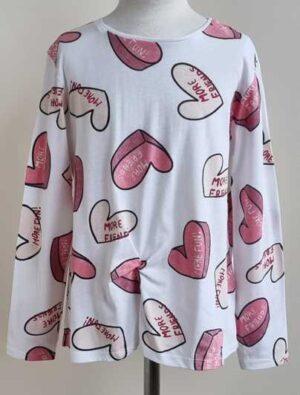128.Zara wit shirt met hartjes print mt. 128