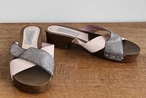 Twins Sabates bruin/roze slippers mt. 39