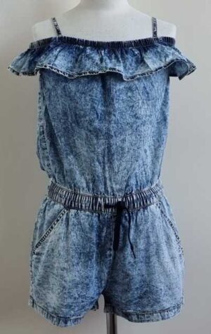152.Europe Kids playsuit van jeans stof mt. 152