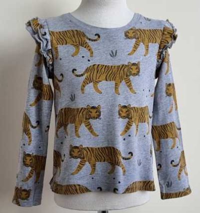 Sissy-Boy grijs shirt met tijgerprint mt. 98/104