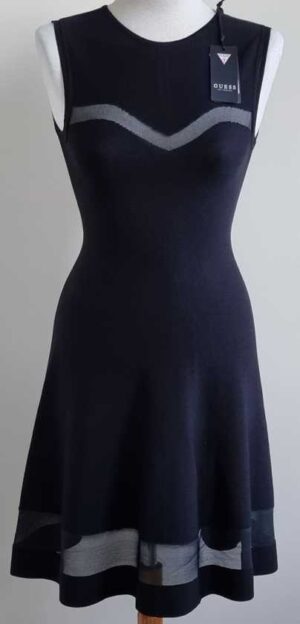 Guess zwart stretchy jurkje mt. XS NIEUW