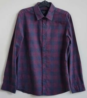 Jack & Jones blauw/paars geruit overhemd mt. S