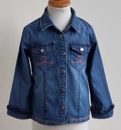 Lief jeans bloesje met borduur mt. 86