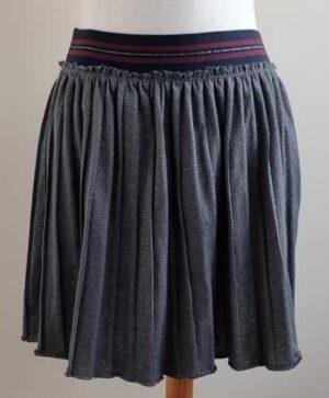 Esprit grijs plooi rokje met glittertje mt. 152/158 (M)