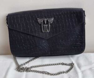 Zwart avond tasje met ketting