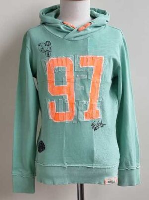 Vingino lichtgroene capuchon sweater mt. 140 (10)