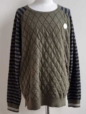 152.Scotch & Soda groene trui met blauwe strepen mt. 152 (12)