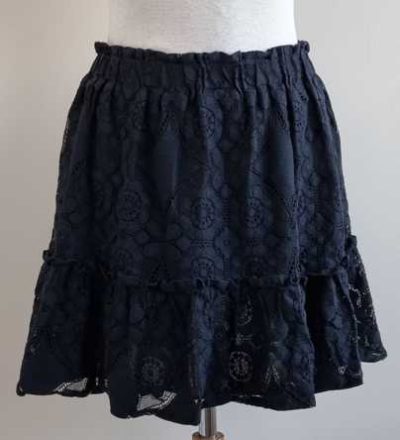 Drole de Copine zwarte kanten rok mt. M/L