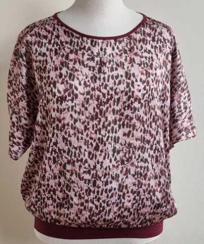 D'Auvry roze blouse met boordjes mt. 40