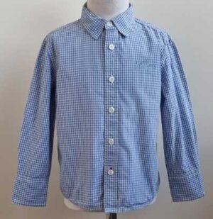 Tommy Hilfiger lichtblauw/wit geruit overhemd mt. 104 (4)